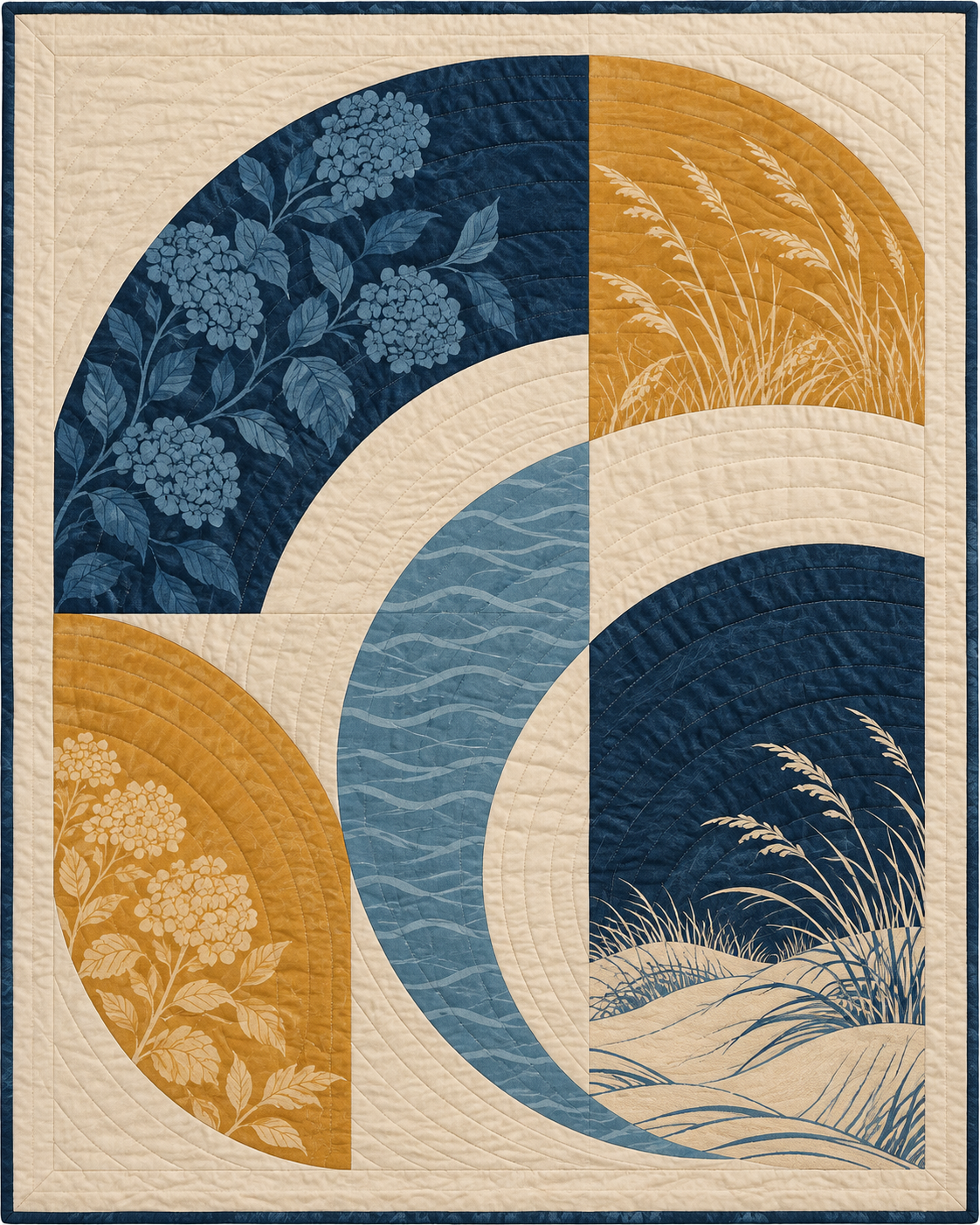 Massachusetts Morning Orchard quilt blanket design