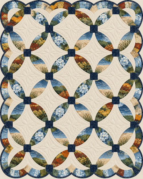 Massachusetts Ribbon Rings quilt blanket design
