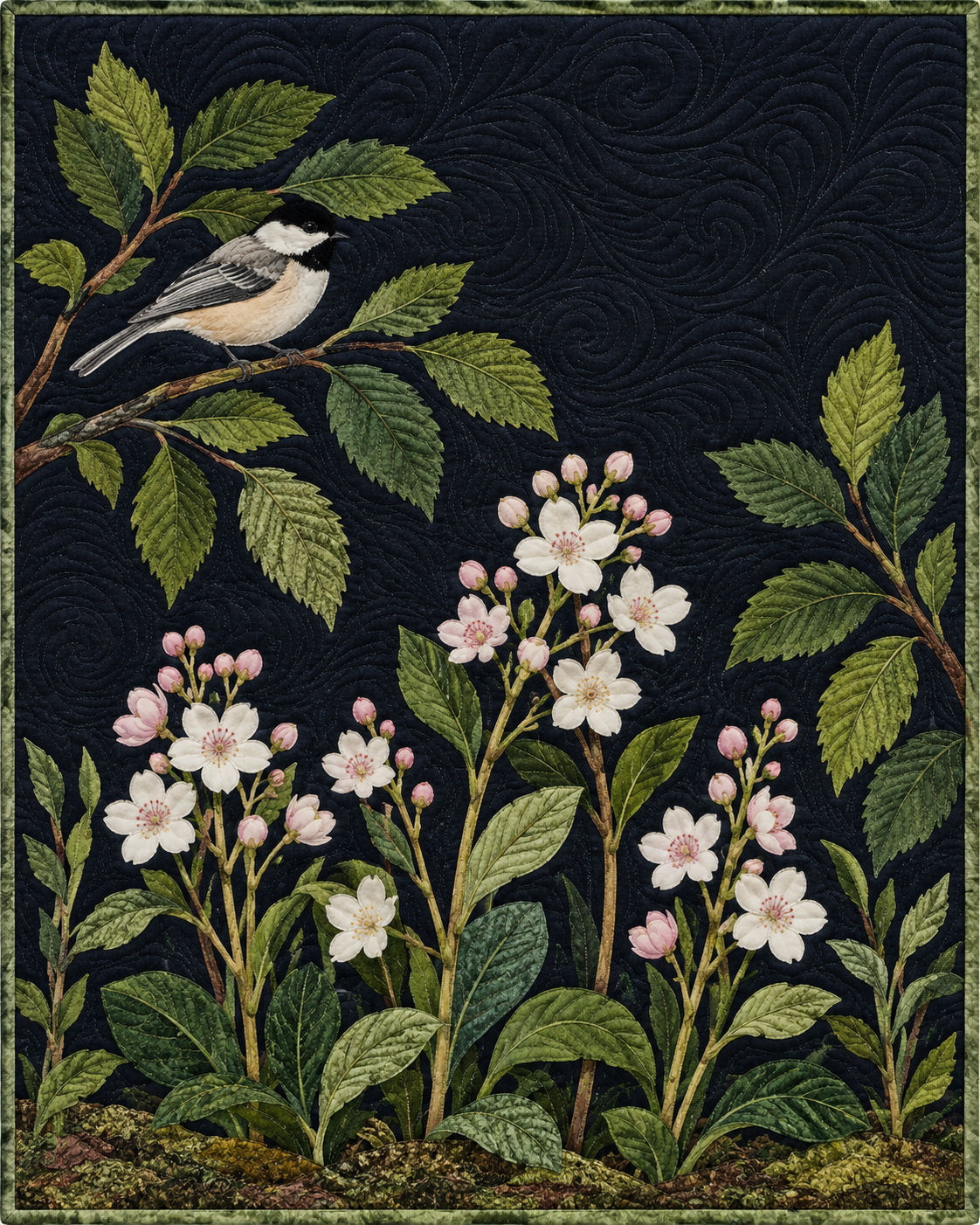 Massachusetts Wildflower Meadow quilt blanket design