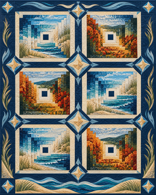 Massachusetts Pineapple Radiance quilt blanket design