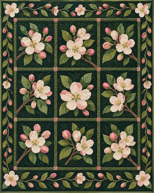 Michigan Flower Garden quilt blanket design