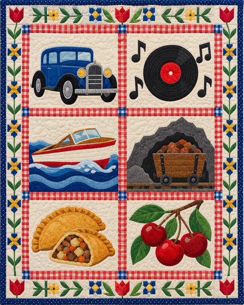 Michigan Local Table quilt blanket design