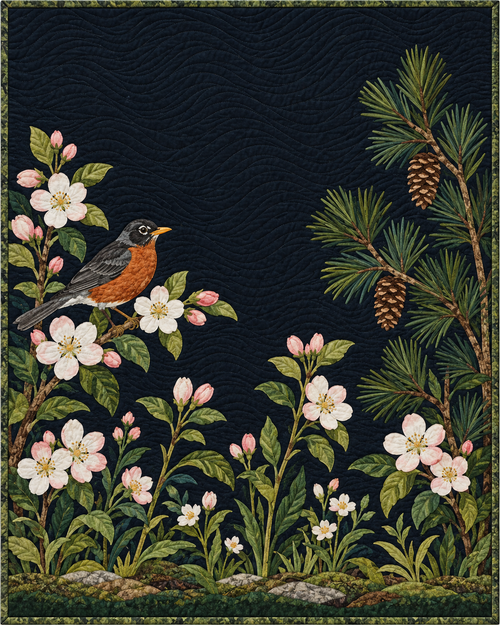 Michigan Wildflower Meadow quilt blanket design