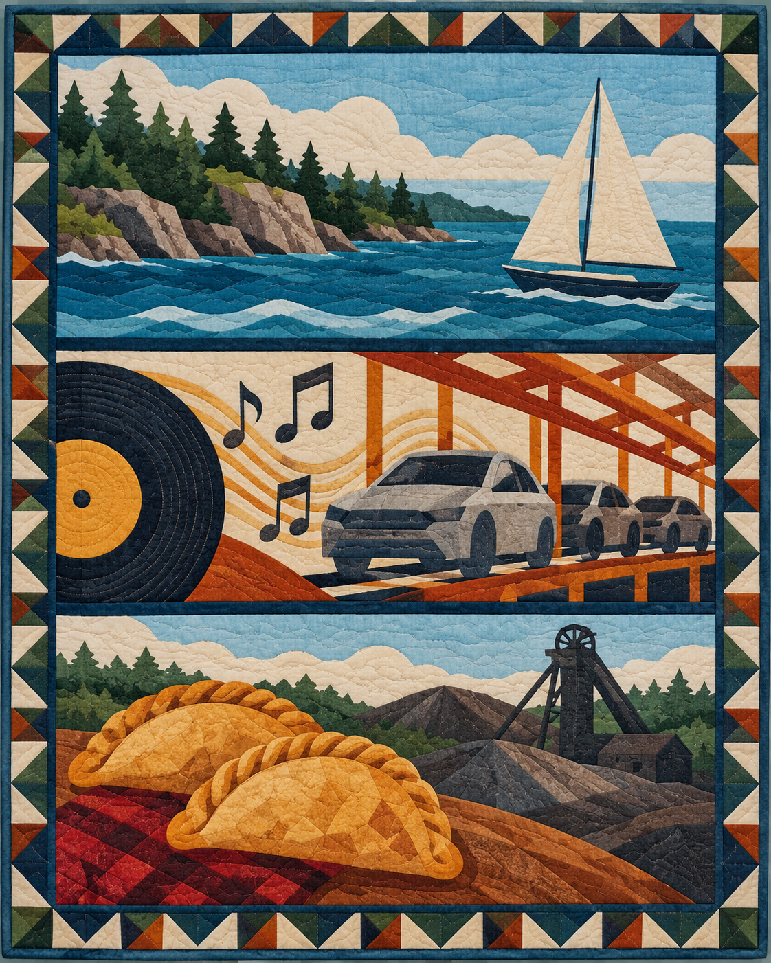 Michigan Music and Gathering quilt blanket design