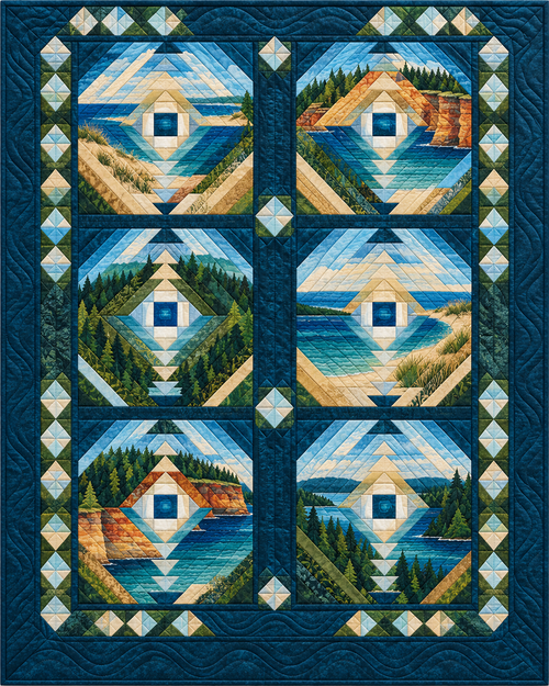 Michigan Pineapple Radiance quilt blanket design
