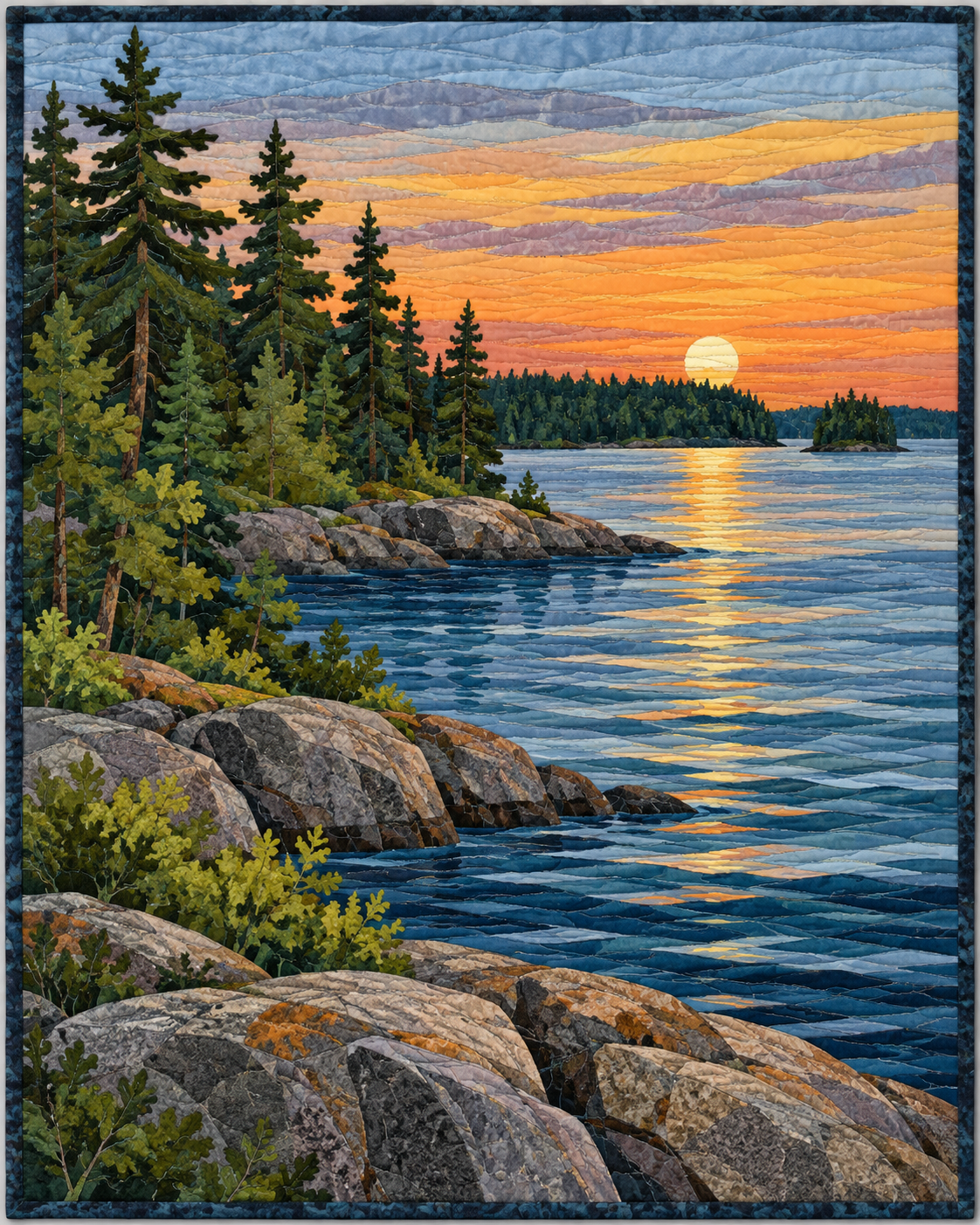 Minnesota River Landscape quilt blanket design