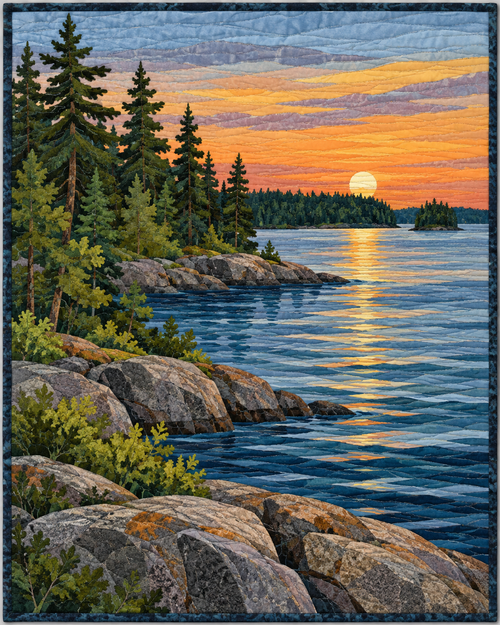 Minnesota River Landscape quilt blanket design