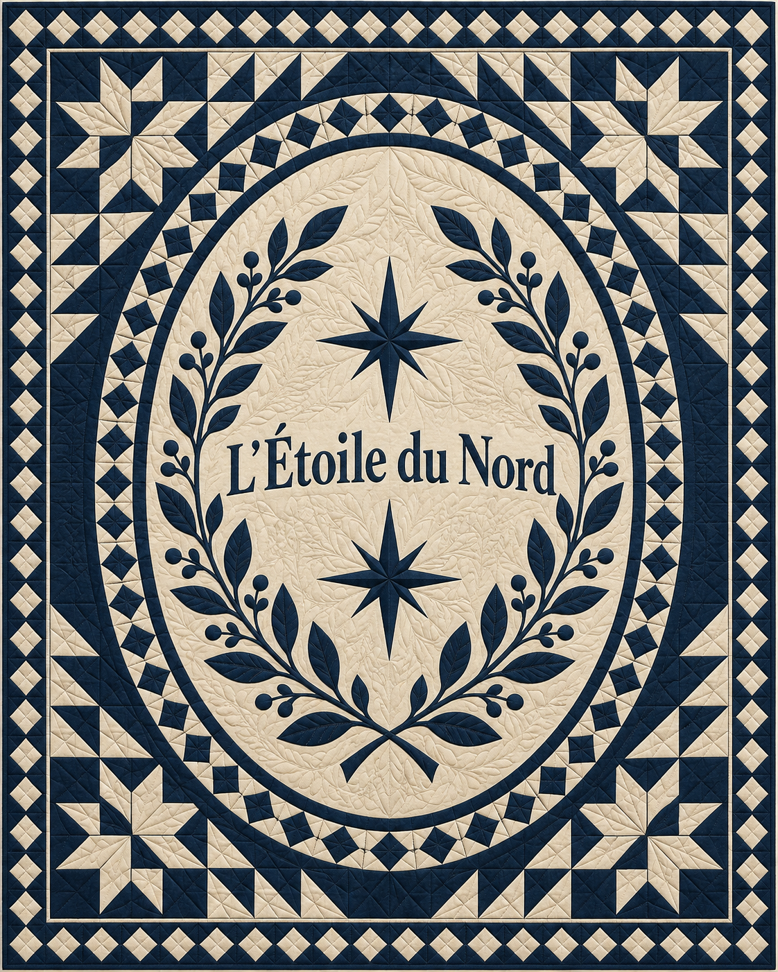 Minnesota Motto Medallion quilt blanket design