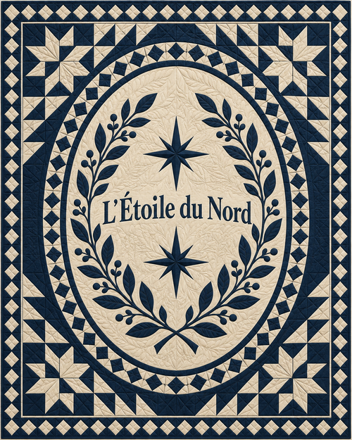 Minnesota Motto Medallion quilt blanket design