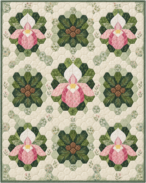 Minnesota Garden Hexagons quilt blanket design