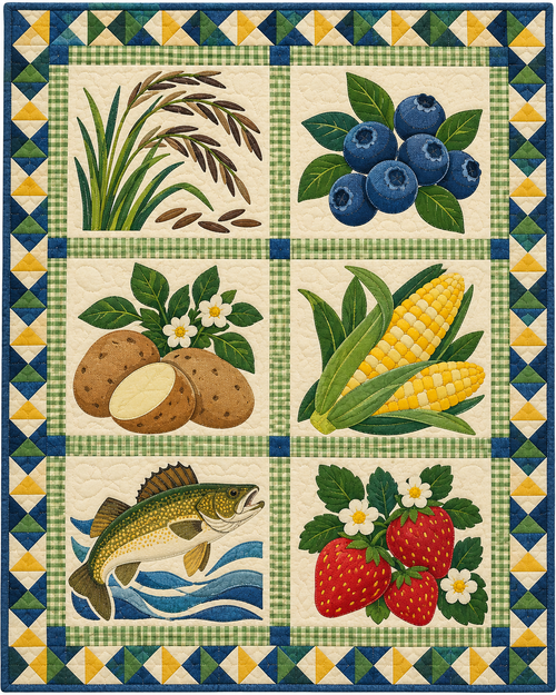Minnesota Local Table quilt blanket design