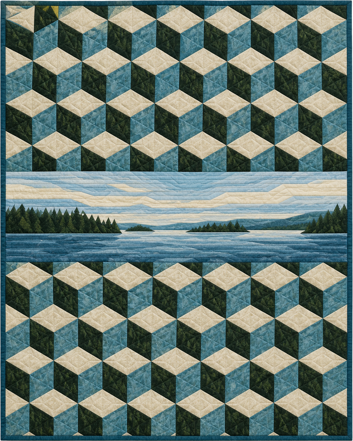 Minnesota Diamond Horizon quilt blanket design