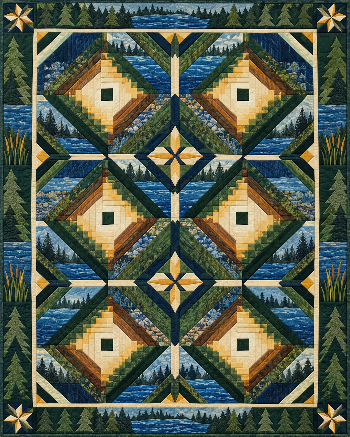 Minnesota Pineapple Radiance quilt blanket design