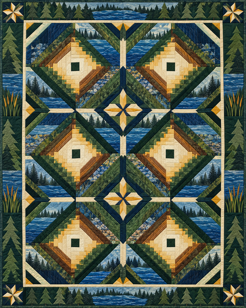 Minnesota Pineapple Radiance quilt blanket design