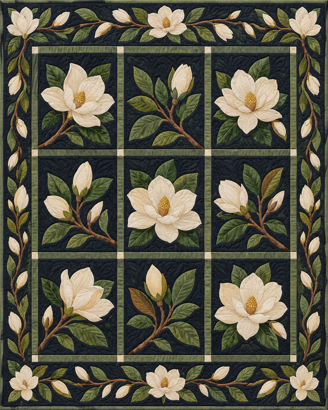 Mississippi Flower Garden quilt blanket design
