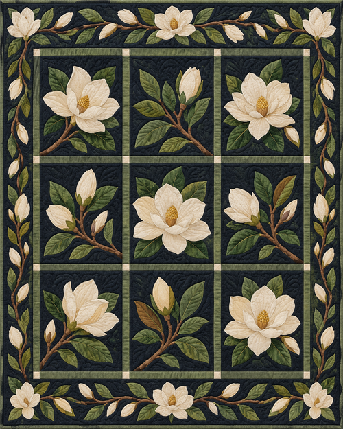 Mississippi Flower Garden quilt blanket design