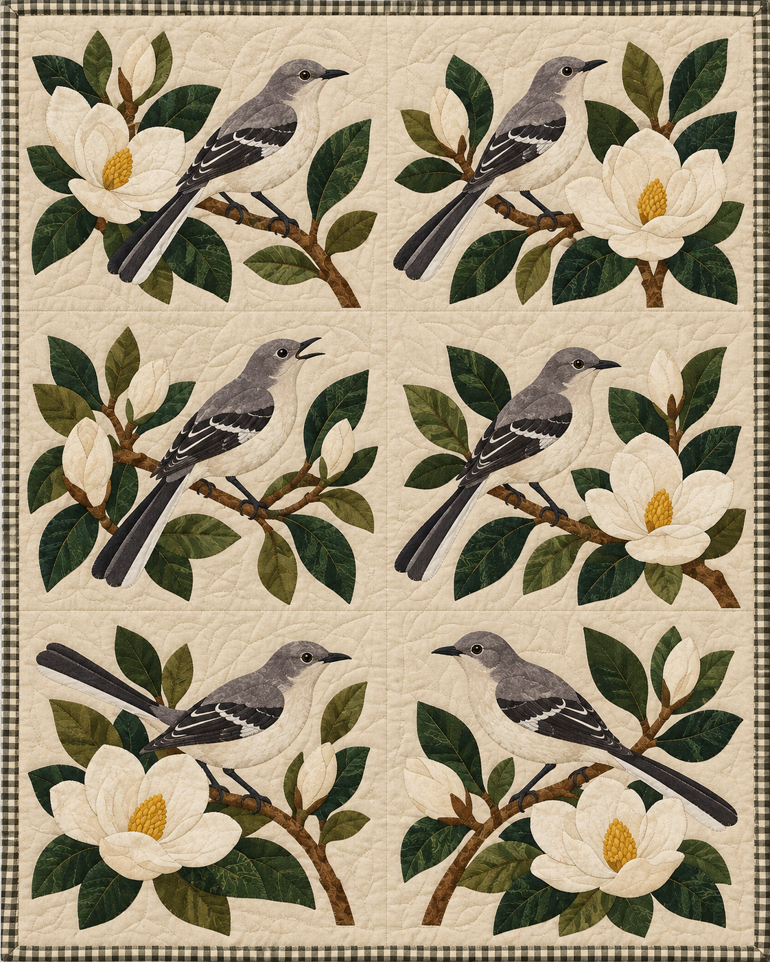 Mississippi Birdsong quilt blanket design