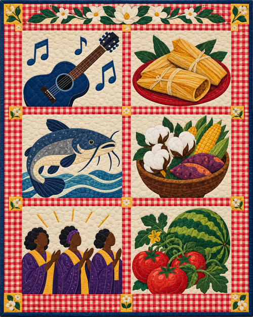 Mississippi Local Table quilt blanket design