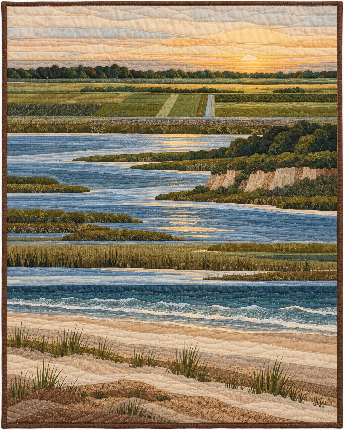 Mississippi Landscape Strata quilt blanket design
