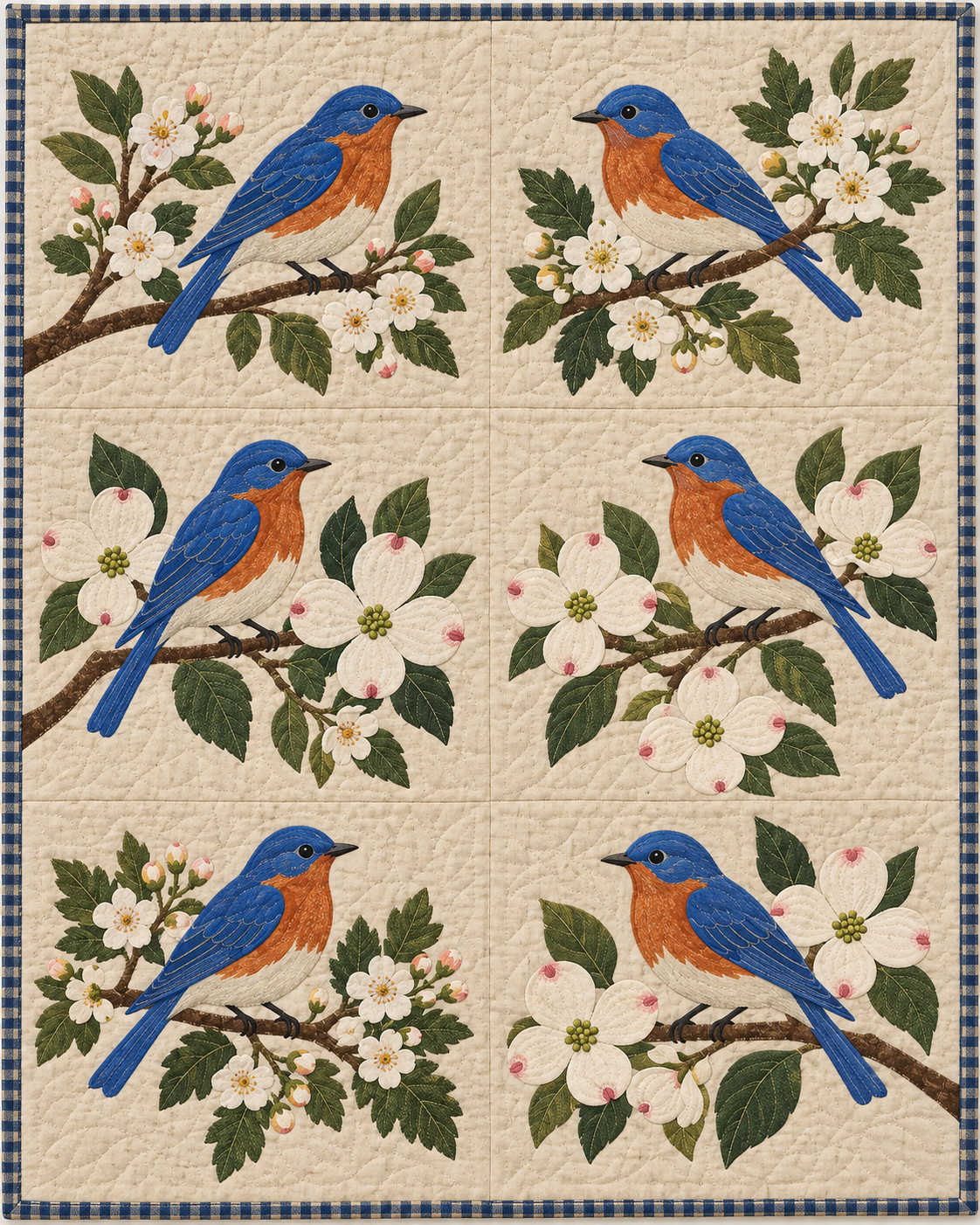 Missouri Birdsong quilt blanket design