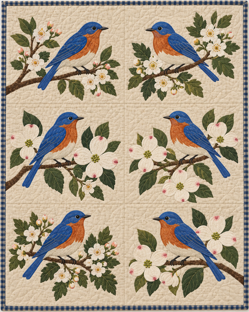 Missouri Birdsong quilt blanket design
