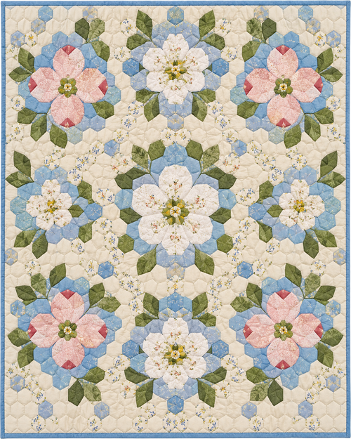 Missouri Garden Hexagons quilt blanket design