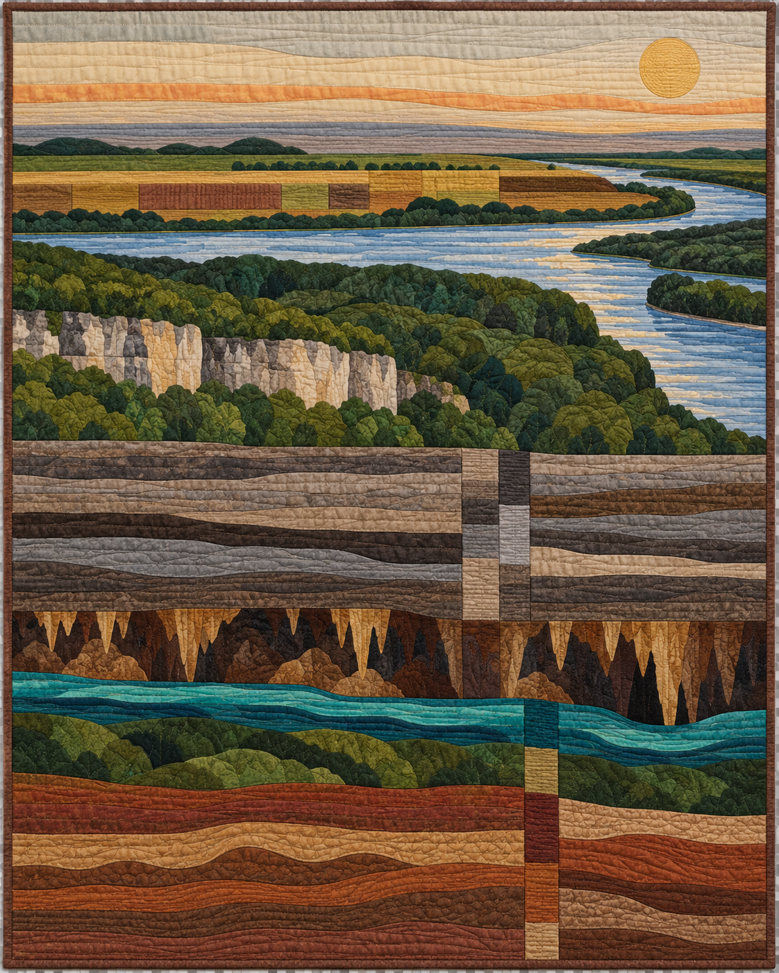 Missouri Landscape Strata quilt blanket design
