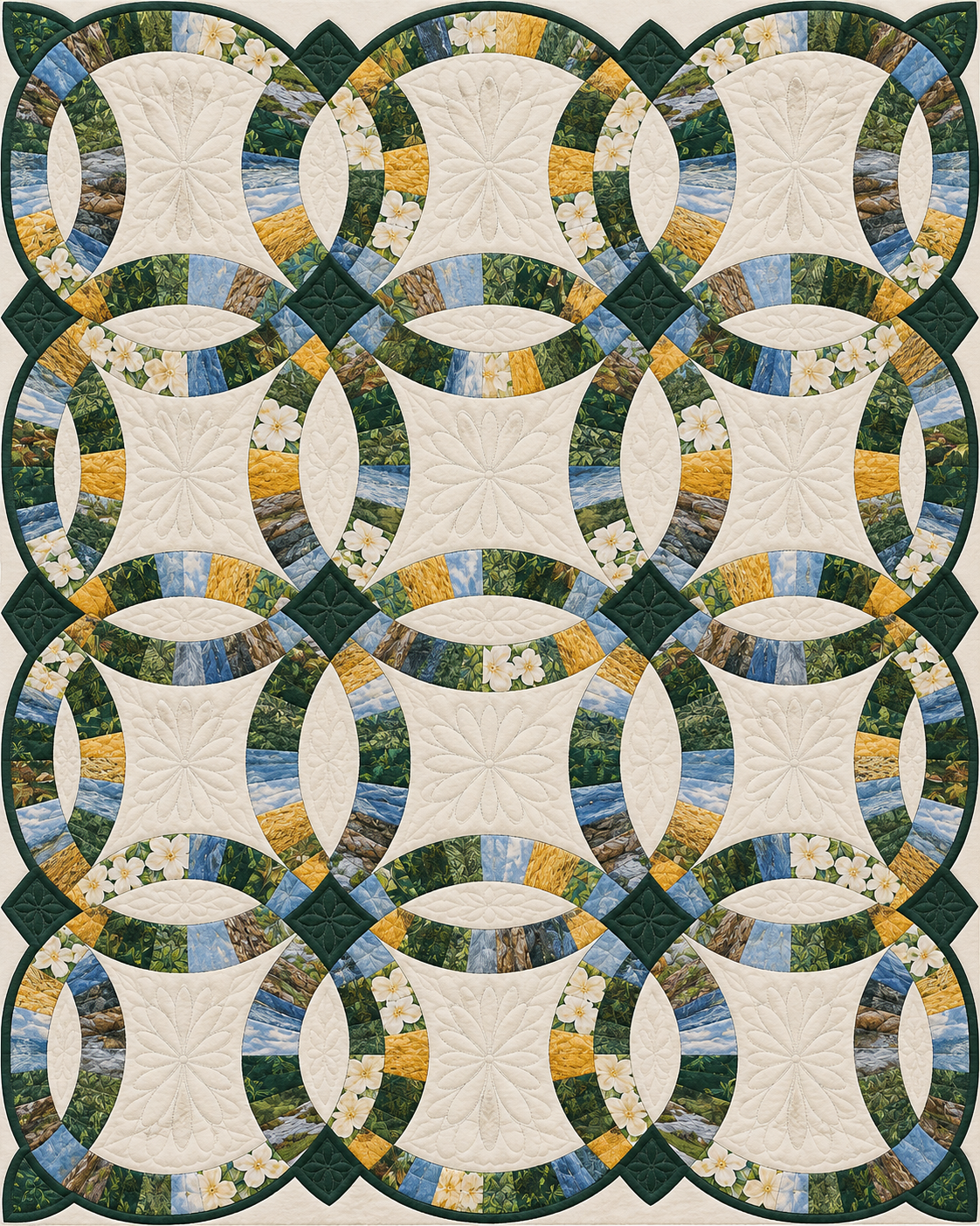 Missouri Ribbon Rings quilt blanket design