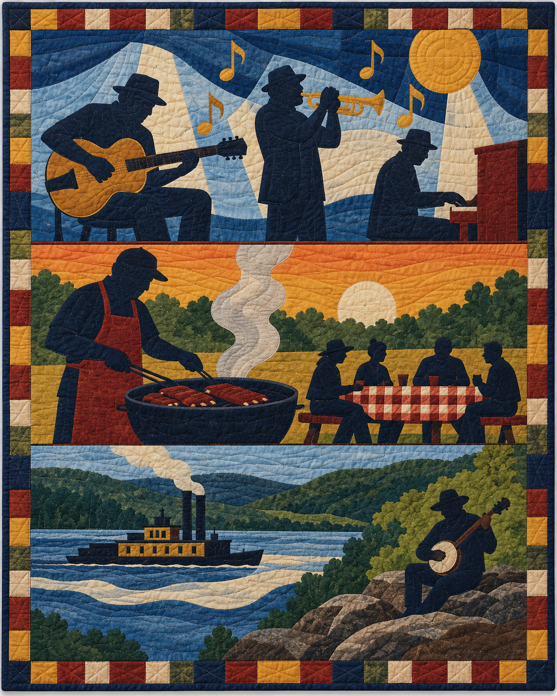 Missouri Music and Gathering quilt blanket design
