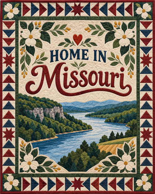 Missouri Home Saying quilt blanket design