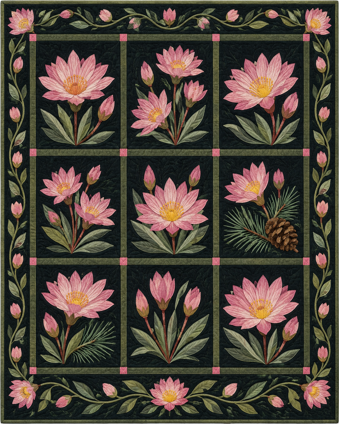 Montana Flower Garden quilt blanket design