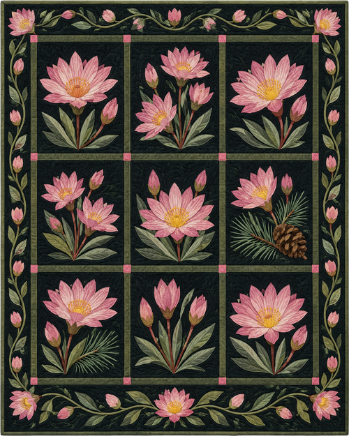 Montana Flower Garden quilt blanket design