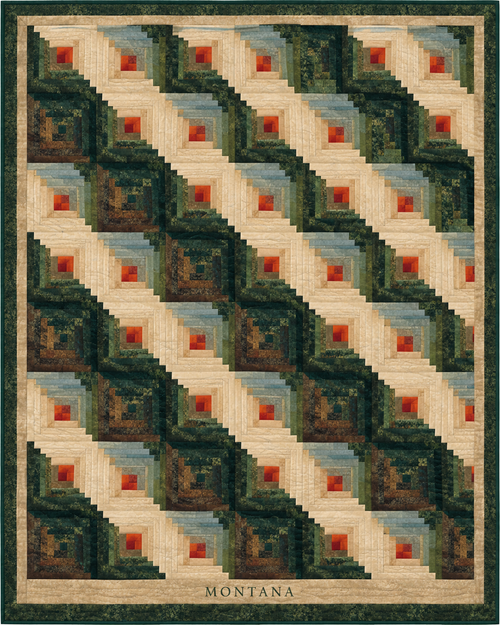 Montana Cabin Light quilt blanket design