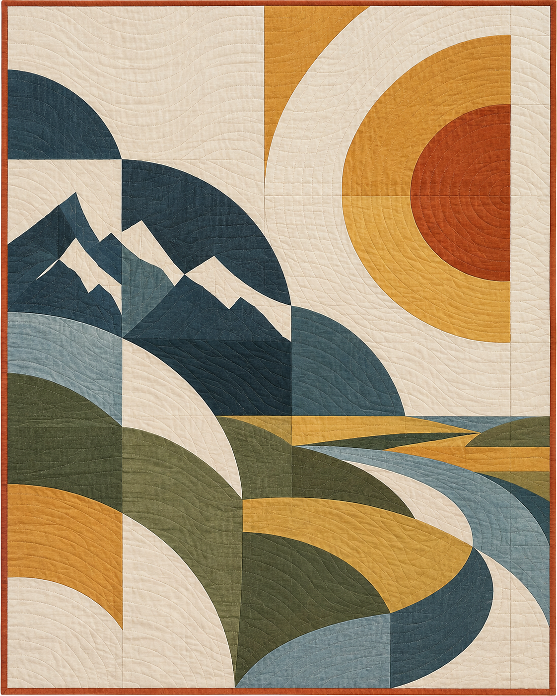 Montana Morning Orchard quilt blanket design