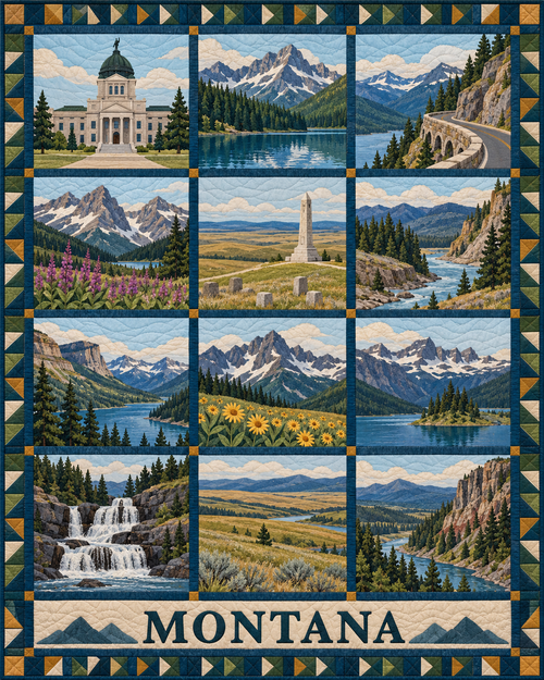 Montana Heritage Album quilt blanket design