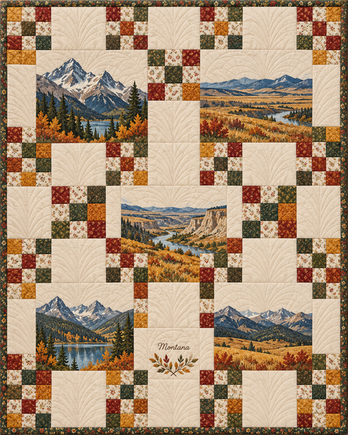 Montana Harvest Chain quilt blanket design