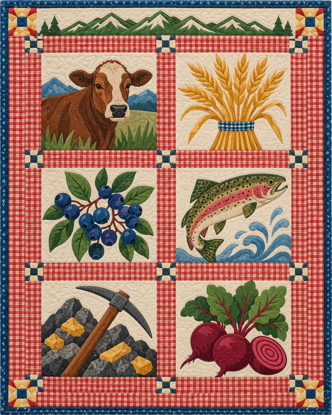 Montana Local Table quilt blanket design