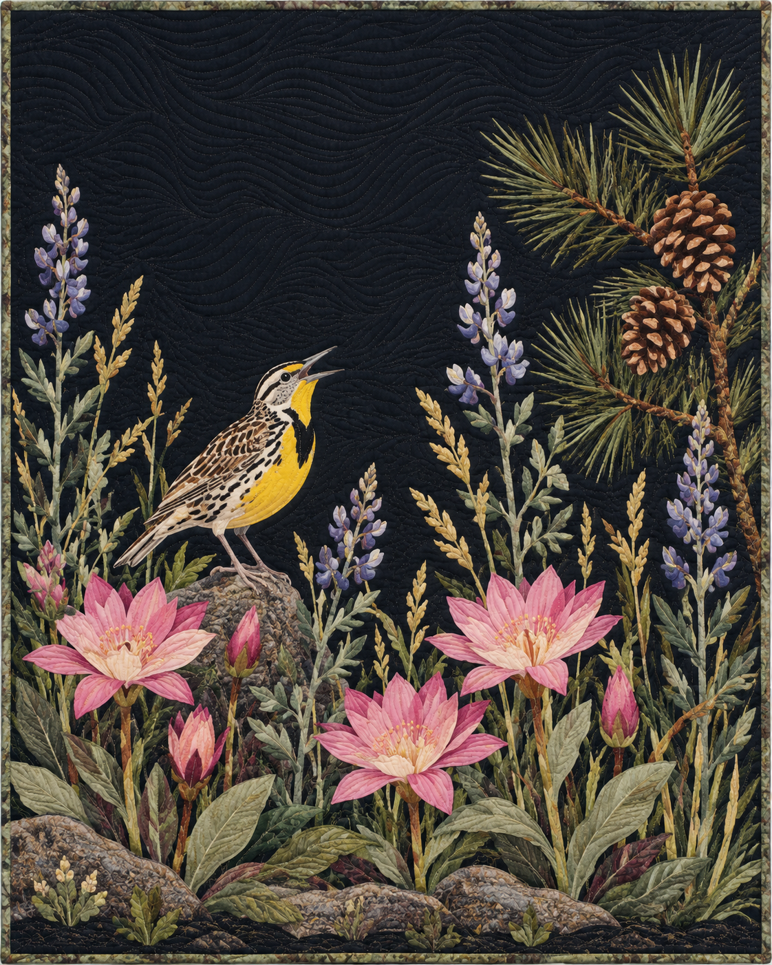Montana Wildflower Meadow quilt blanket design