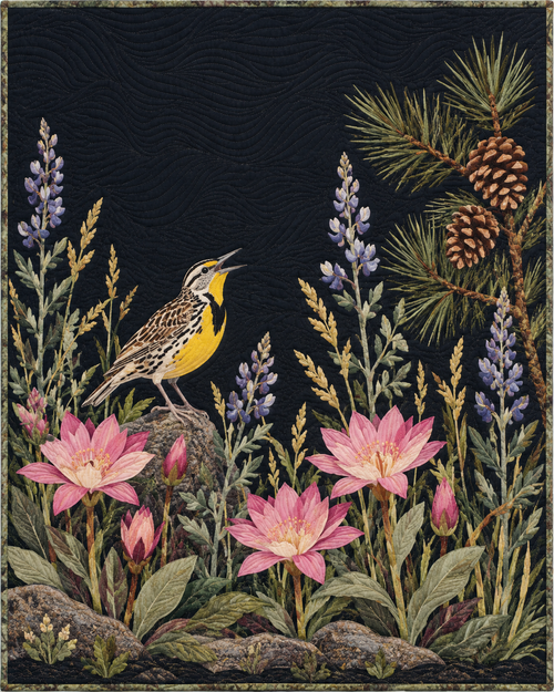 Montana Wildflower Meadow quilt blanket design