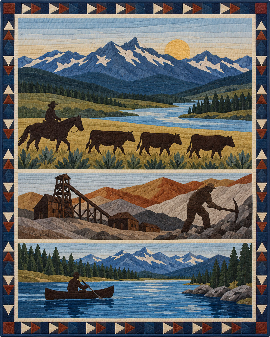 Montana Music and Gathering quilt blanket design