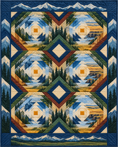 Montana Pineapple Radiance quilt blanket design
