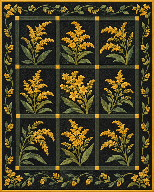 Nebraska Flower Garden quilt blanket design