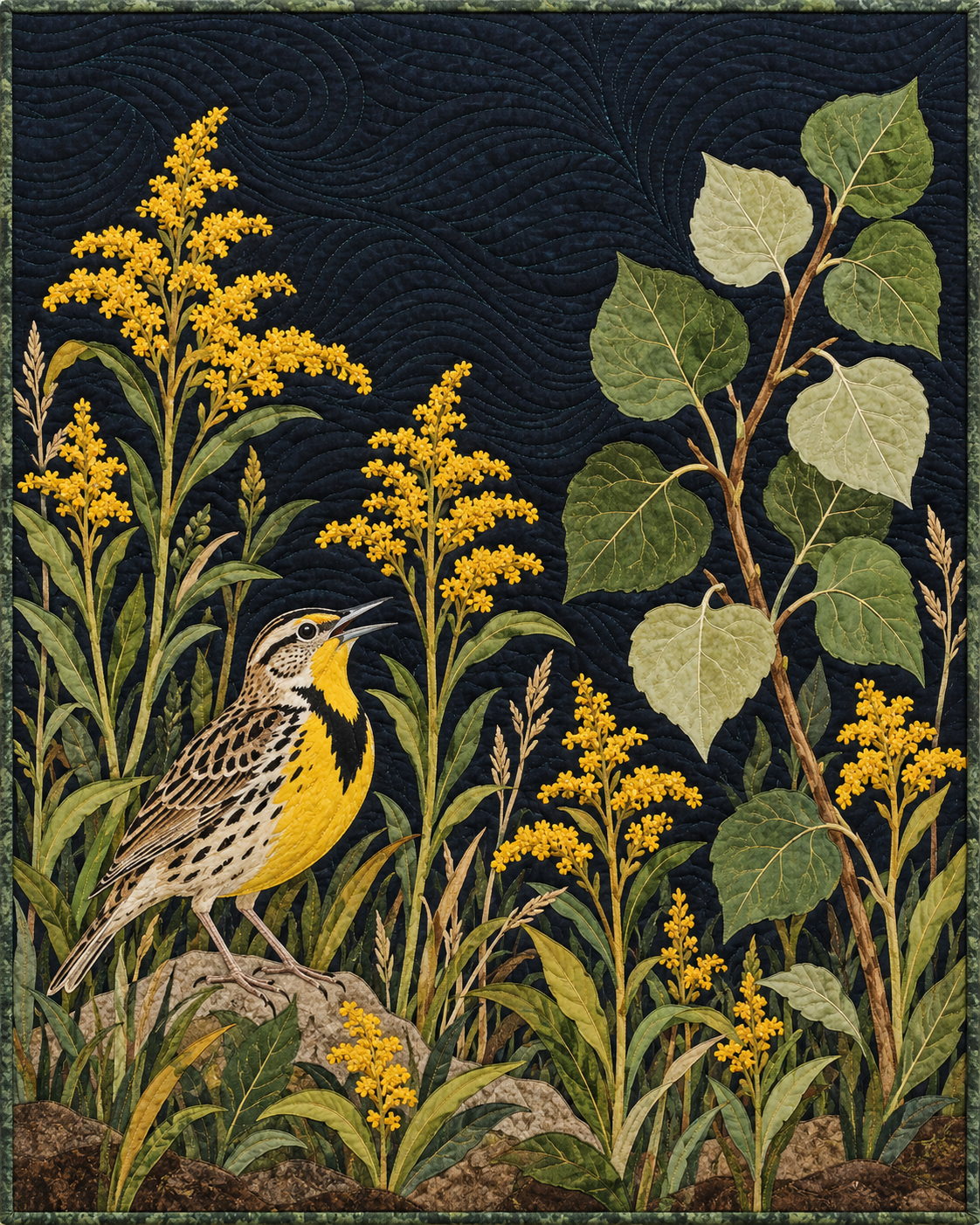 Nebraska Wildflower Meadow quilt blanket design