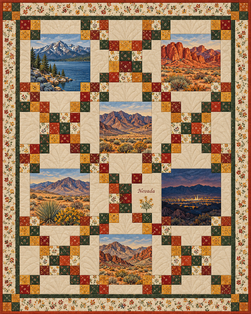 Nevada Harvest Chain quilt blanket design