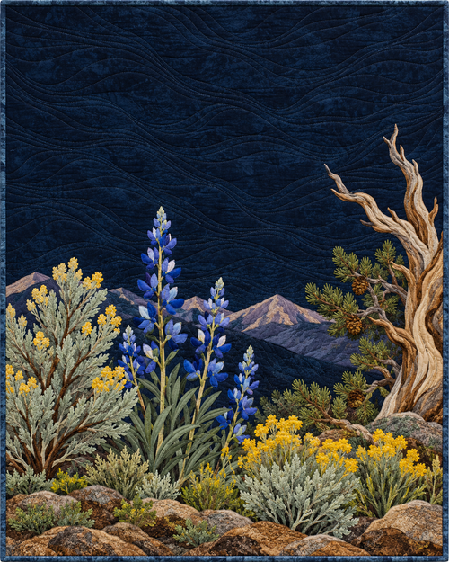 Nevada Wildflower Meadow quilt blanket design
