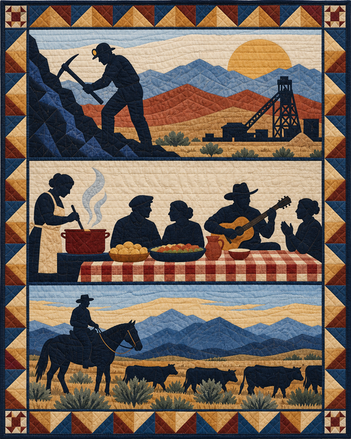 Nevada Music and Gathering quilt blanket design