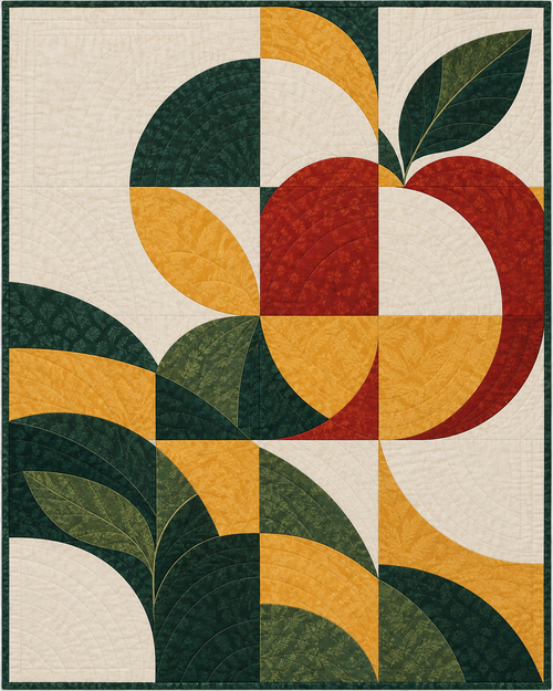 New Hampshire Morning Orchard quilt blanket design