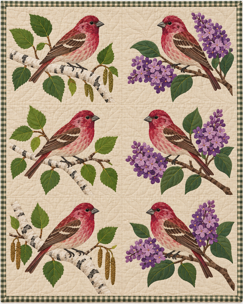 New Hampshire Birdsong quilt blanket design