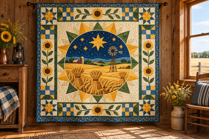 Kansas To The Stars TD181026180 Quilt Blanket hanging mockup