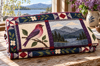New Hampshire Granite State Home TD181026243 Quilt Blanket folded in a setting matching its design